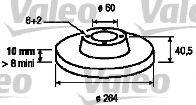 VALEO 197008 Тормозной диск