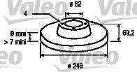 VALEO 197002 Тормозной диск