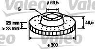 VALEO 186863 Тормозной диск