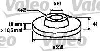 VALEO 186803 Тормозной диск