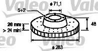 VALEO 186746 Тормозной диск