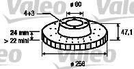 VALEO 186743 Тормозной диск