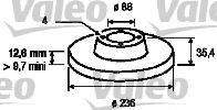 VALEO 186742 Тормозной диск