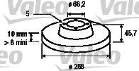 VALEO 186624 Тормозной диск