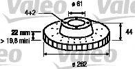 VALEO 186304 Тормозной диск