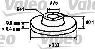 VALEO 186295 Тормозной диск