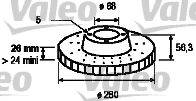 VALEO 186289 Тормозной диск