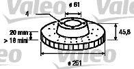 VALEO 186287 Тормозной диск