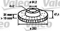 VALEO 186286 Тормозной диск