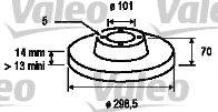 VALEO 186283 Тормозной диск