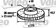 VALEO 186272 Тормозной диск