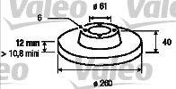 VALEO 186258 Тормозной диск