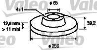 VALEO 186251 Тормозной диск