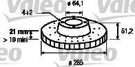 VALEO 186235 Тормозной диск