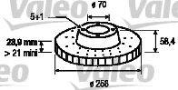 VALEO 186191 Тормозной диск