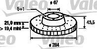 VALEO 186185 Тормозной диск