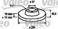 VALEO 186182 Тормозной диск