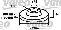 VALEO 186155 Тормозной диск