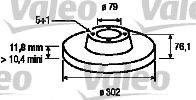 VALEO 186124 Тормозной диск