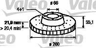 VALEO 186119 Тормозной диск