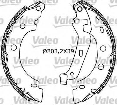 VALEO 553854 Комплект тормозных колодок