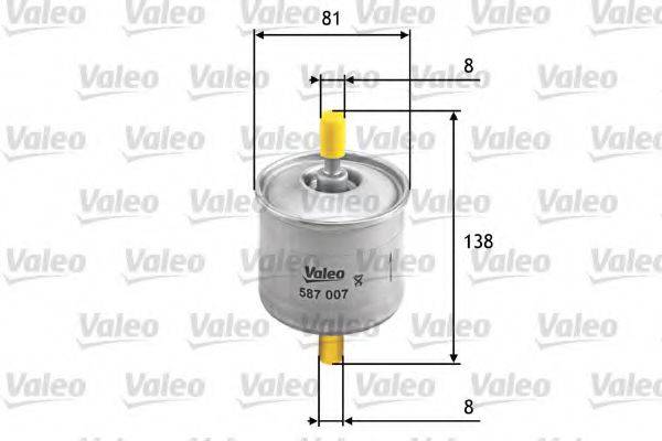 VALEO 587007 Топливный фильтр