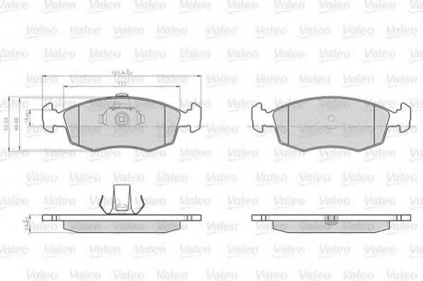 VALEO 872907 Комплект тормозных колодок, дисковый тормоз