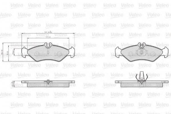 VALEO 872621 Комплект тормозных колодок, дисковый тормоз