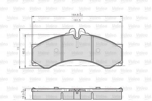 VALEO 872076 Комплект тормозных колодок, дисковый тормоз