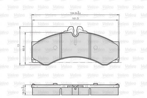 VALEO 872153 Комплект тормозных колодок, дисковый тормоз