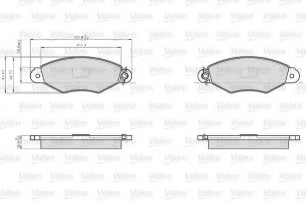 VALEO 872981 Комплект тормозных колодок, дисковый тормоз