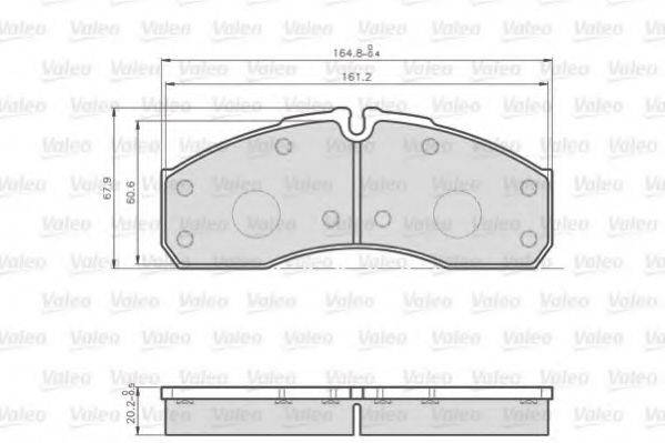 VALEO 872160 Комплект тормозных колодок, дисковый тормоз