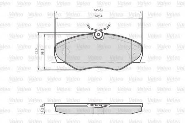 VALEO 872099 Комплект тормозных колодок, дисковый тормоз