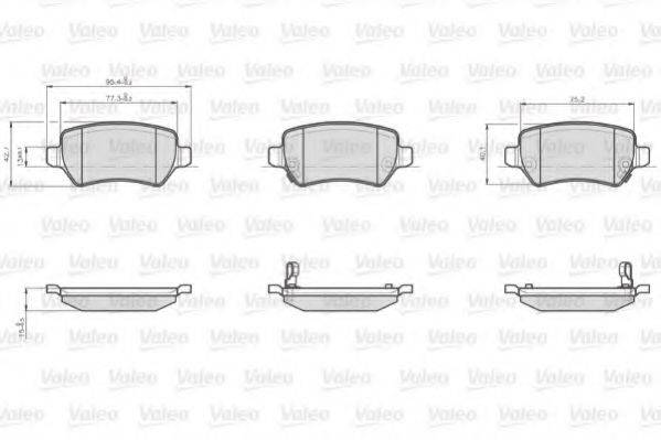 VALEO 872417 Комплект тормозных колодок, дисковый тормоз