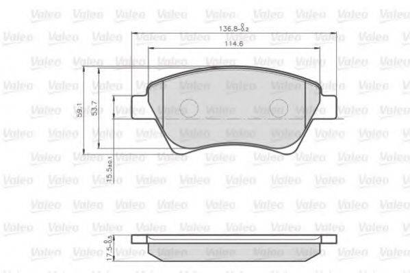 VALEO 872930 Комплект тормозных колодок, дисковый тормоз