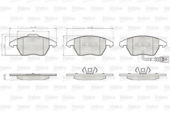 VALEO 872587 Комплект тормозных колодок, дисковый тормоз