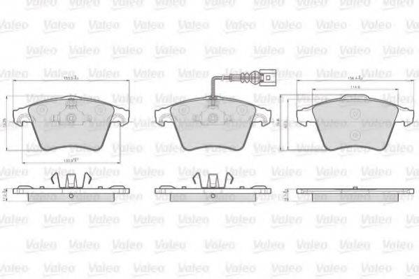 VALEO 872746 Комплект тормозных колодок, дисковый тормоз