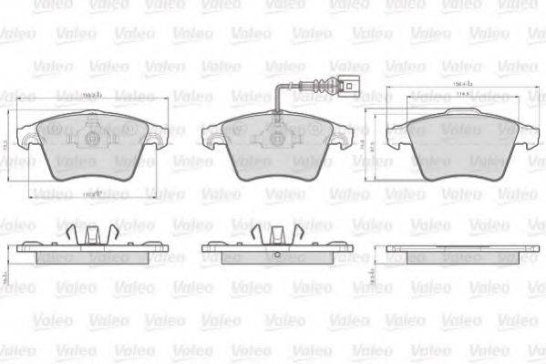 VALEO 873746 Комплект тормозных колодок, дисковый тормоз