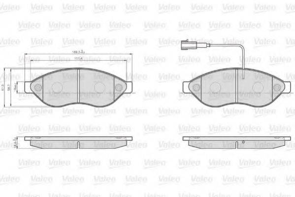 VALEO 872468 Комплект тормозных колодок, дисковый тормоз