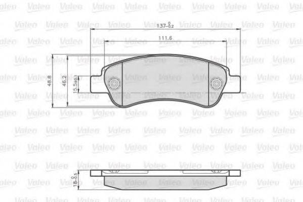 VALEO 872465 Комплект тормозных колодок, дисковый тормоз