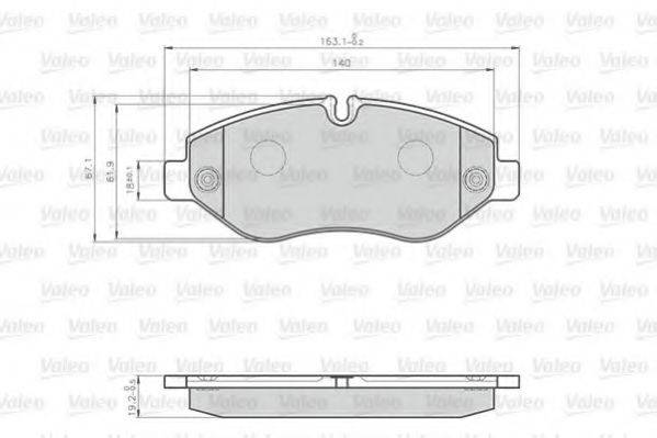 VALEO 872229 Комплект тормозных колодок, дисковый тормоз