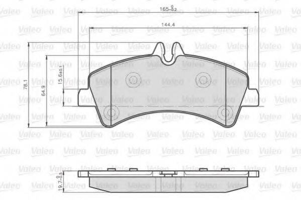 VALEO 873190 Комплект тормозных колодок, дисковый тормоз