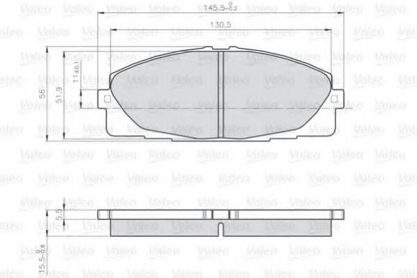 VALEO 872680 Комплект тормозных колодок, дисковый тормоз