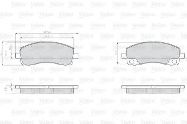 VALEO 872238 Комплект тормозных колодок, дисковый тормоз