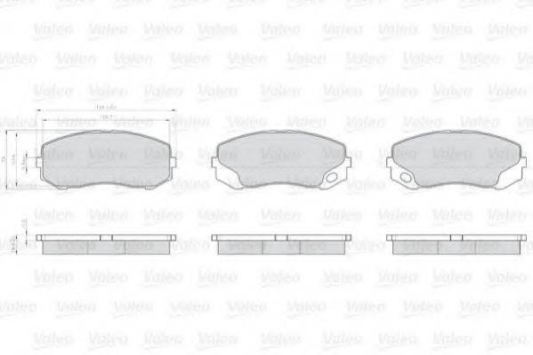 VALEO 872249 Комплект тормозных колодок, дисковый тормоз