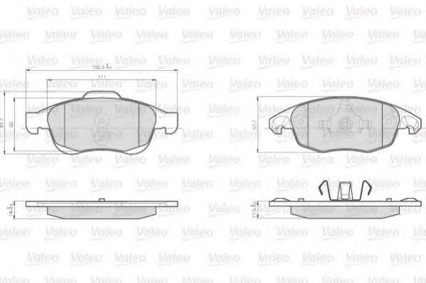 VALEO 872538 Комплект тормозных колодок, дисковый тормоз