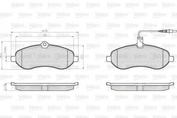 VALEO 872595 Комплект тормозных колодок, дисковый тормоз