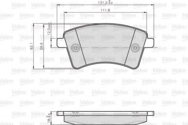 VALEO 872693 Комплект тормозных колодок, дисковый тормоз