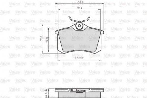 VALEO 872960 Комплект тормозных колодок, дисковый тормоз