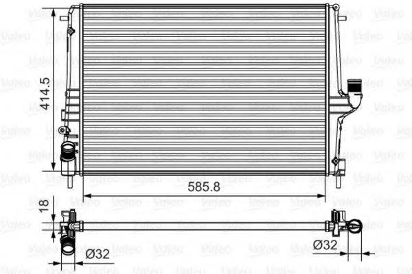 VALEO 735635 Радиатор, охлаждение двигателя